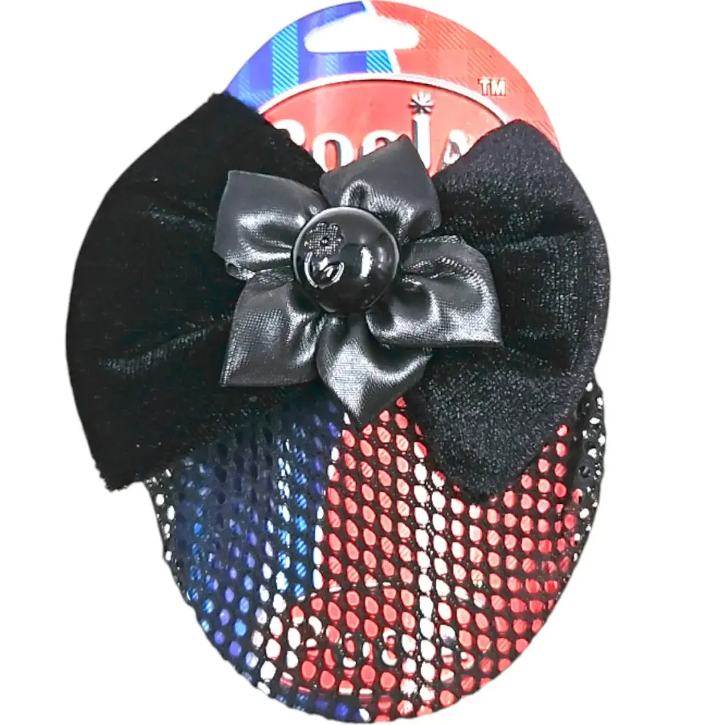 [IX2504578] Hair Clip Bead Lace Bow With Net