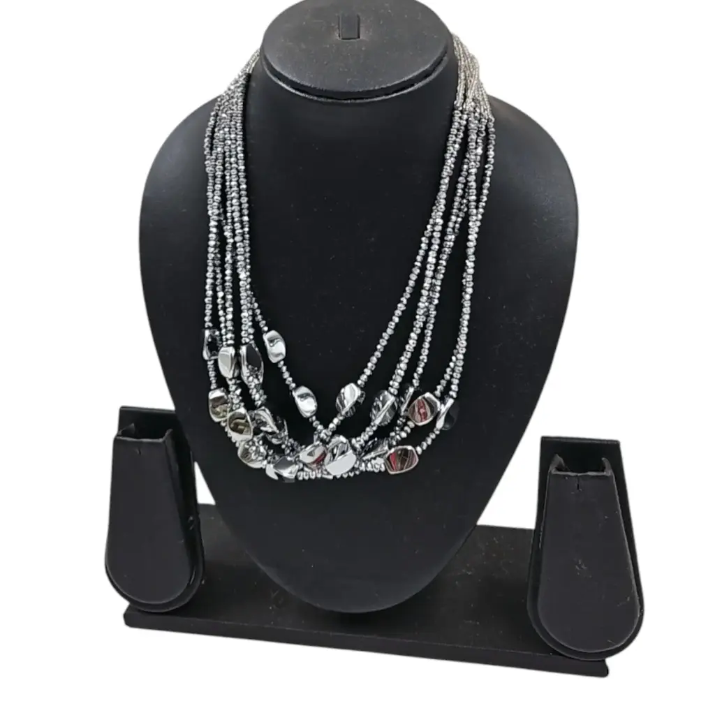 [IX2504582] Muthu Mala Silver Color With Beads