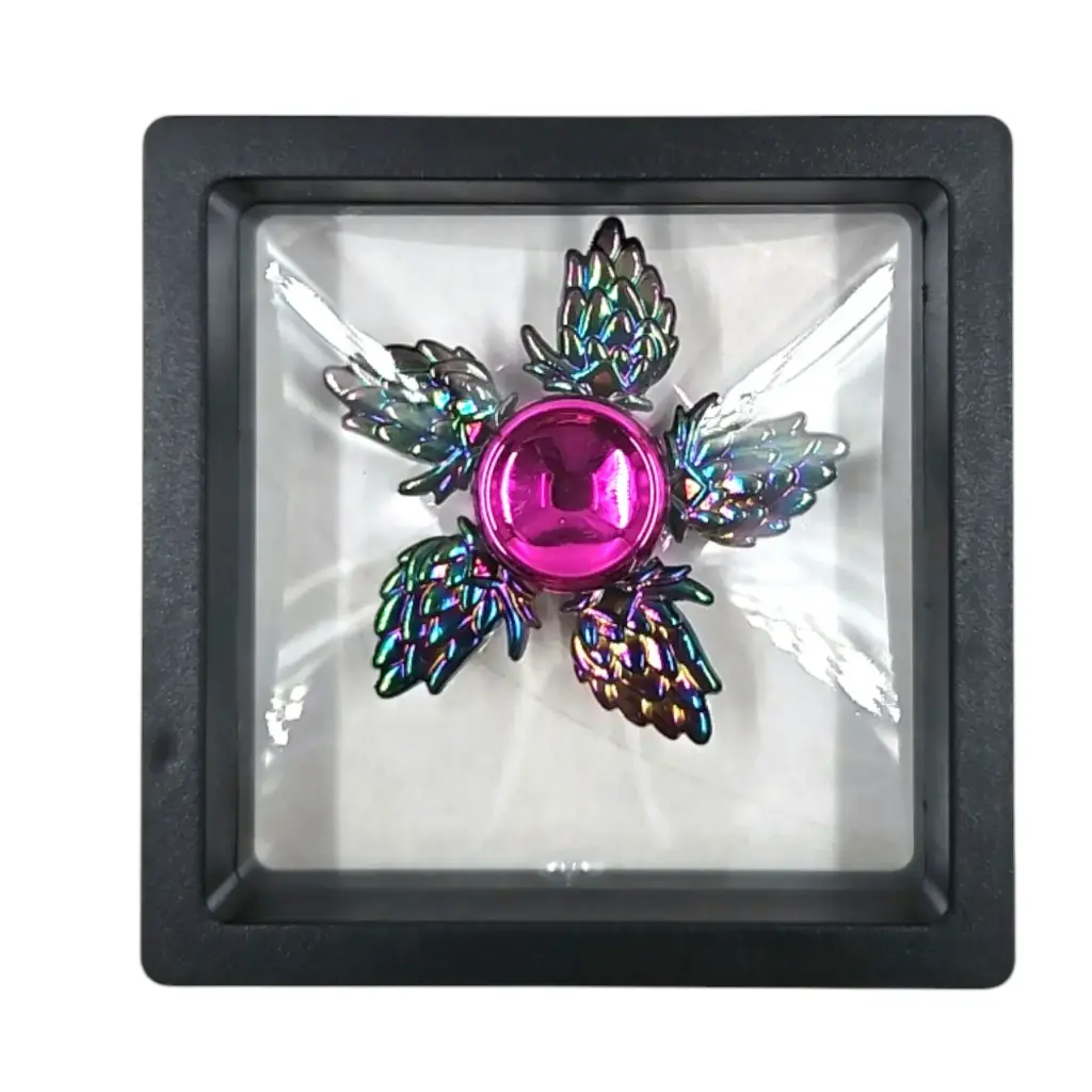 Rainbow Spinner Toy in Black Square Box