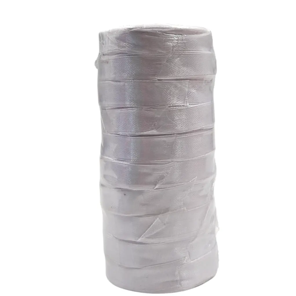 [IX2504755] Colored Satin Ribbon 1 cm  (White)
