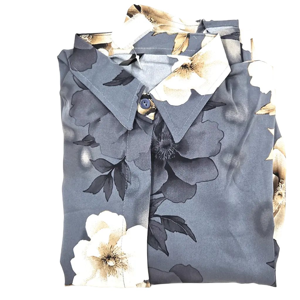 Black & White Flower Print Open Color Pardah Gown With Elastic Hand