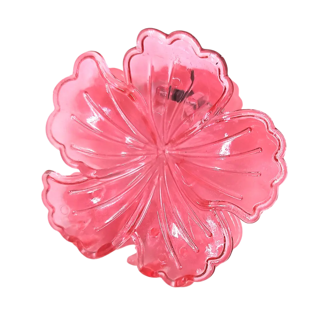 Hibiscus Flower Shaped Transparent Colored Hair Crab