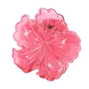 Hibiscus Flower Shaped Transparent Colored Hair Crab