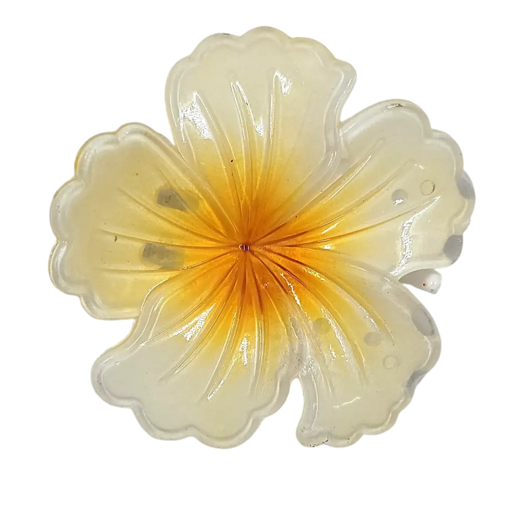 Yellow Hibiscus Flower Hair Crab