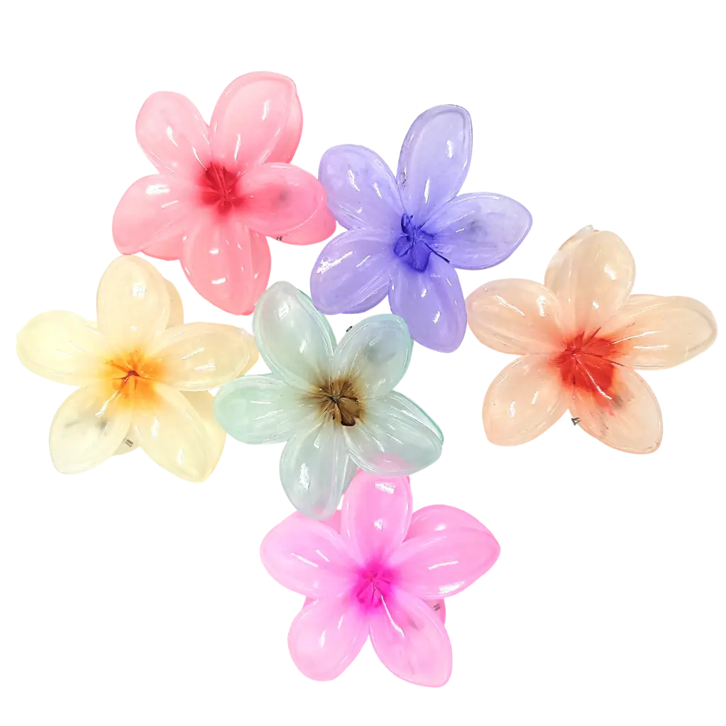 Flower Hair Cluture Claw Plastic Crab