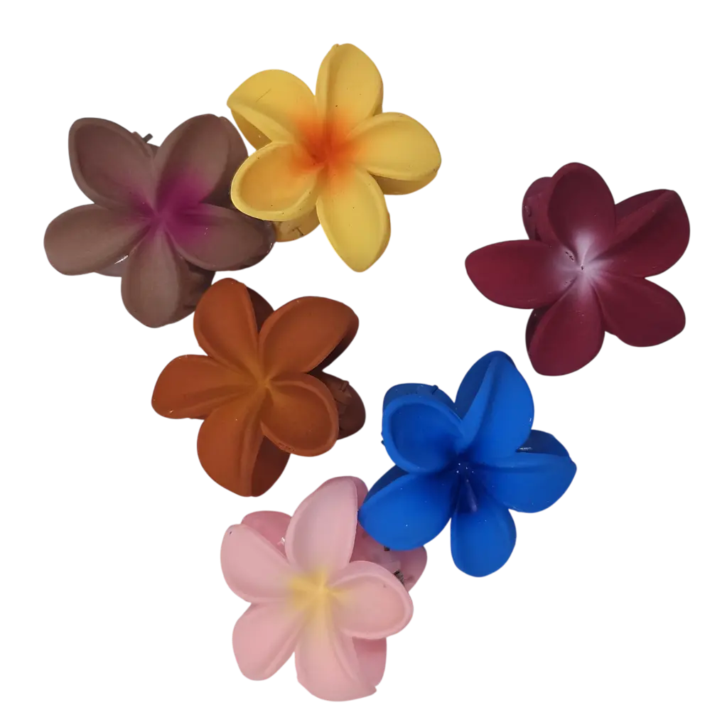 Plumeria Flower Hair Claw Crab