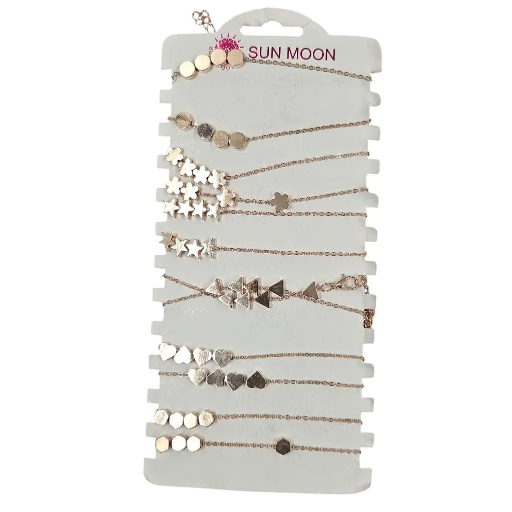 [IX2504886] Sun Moon Charm Designs Bracelet (Rose gold)