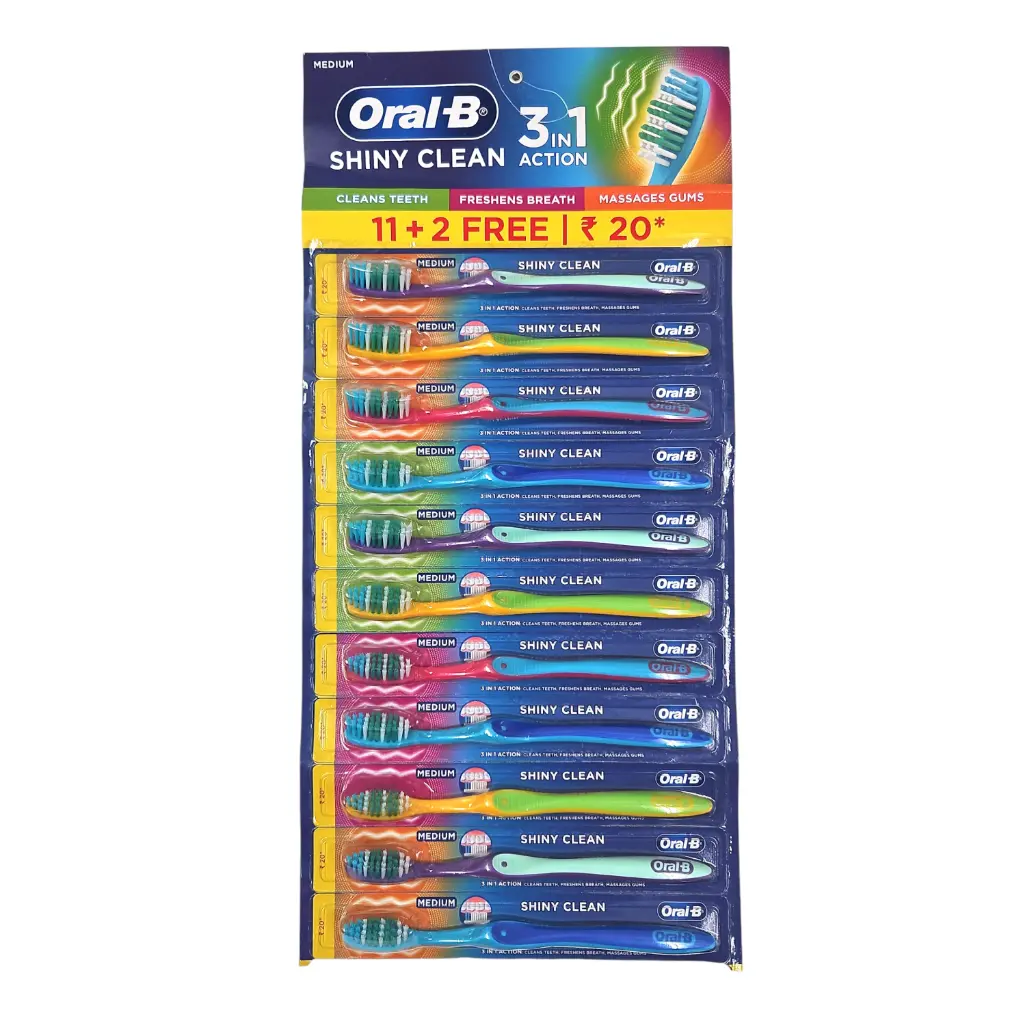 [IX2504955] Oral-B 3 In 1 Action Shiny Clean Medium Tooth Brush MRP 20