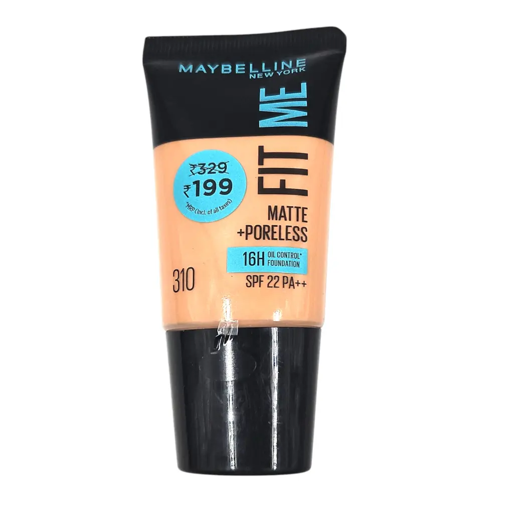 Maybelline New York Fit Me Matte + Poreless 16H Oil Control Foundation with SPF 22 PA++ 18ml