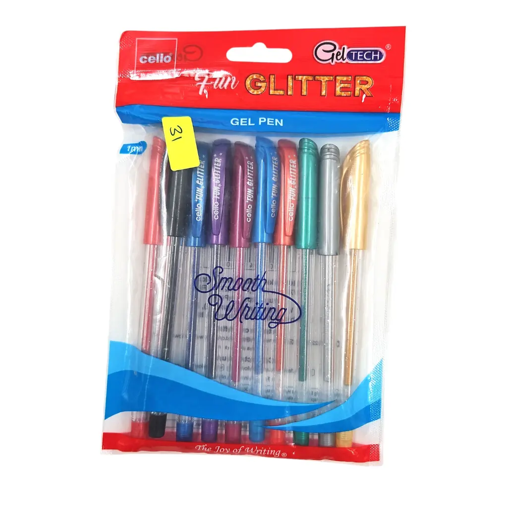 Cello Gel Tech Fun Glitter Gel Pen