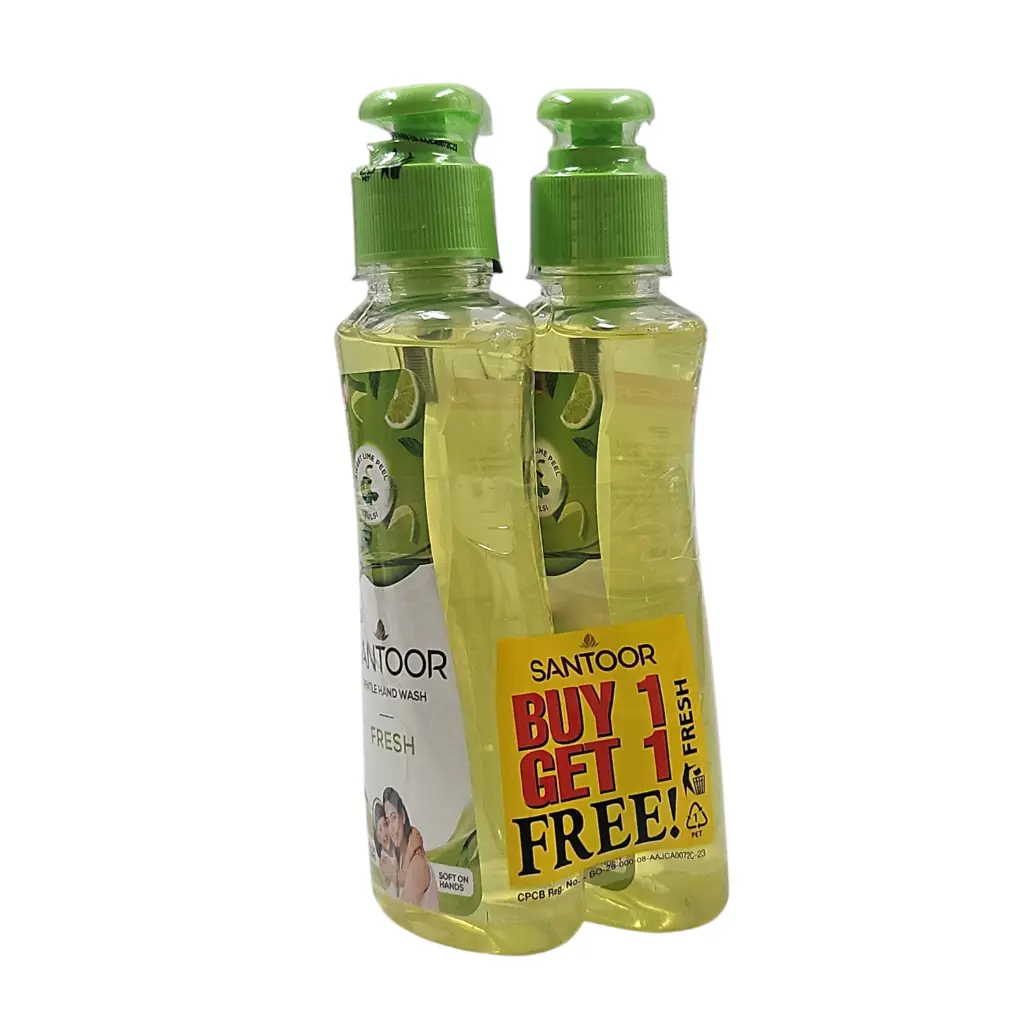 New Santoor Gentle Hand Wash 200ml+200ml Free