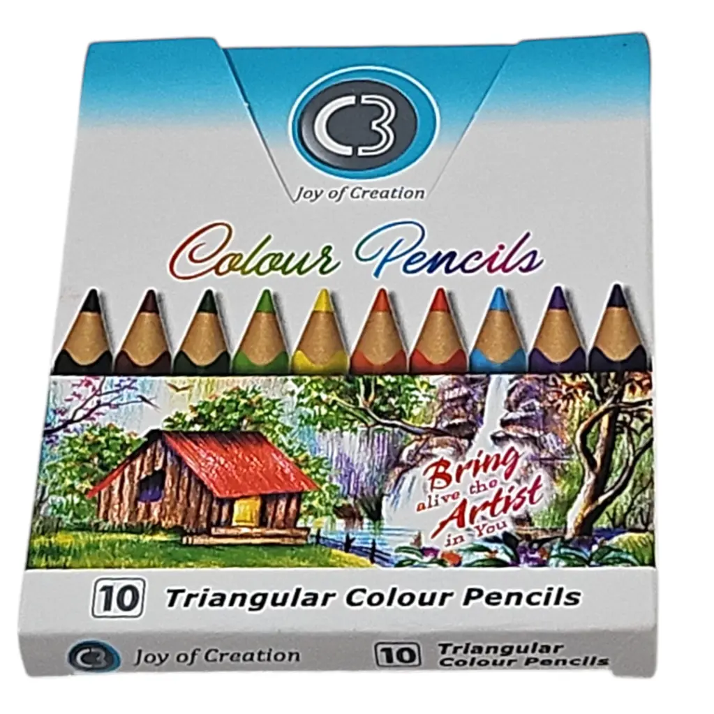 [IX2505069] Doms C3 Joy Of Creation 10 Shade Triangular Color Pencils