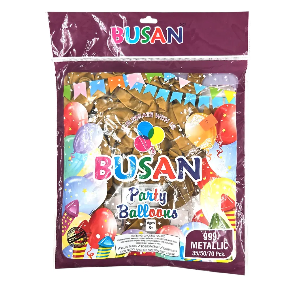 Bushan Metallic Party Balloons 1's (50/Pkt)