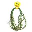 Crystal Color Beads In Golden Metal Ring Muthu Mala