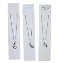 Silver Chain With White Stones Locket   