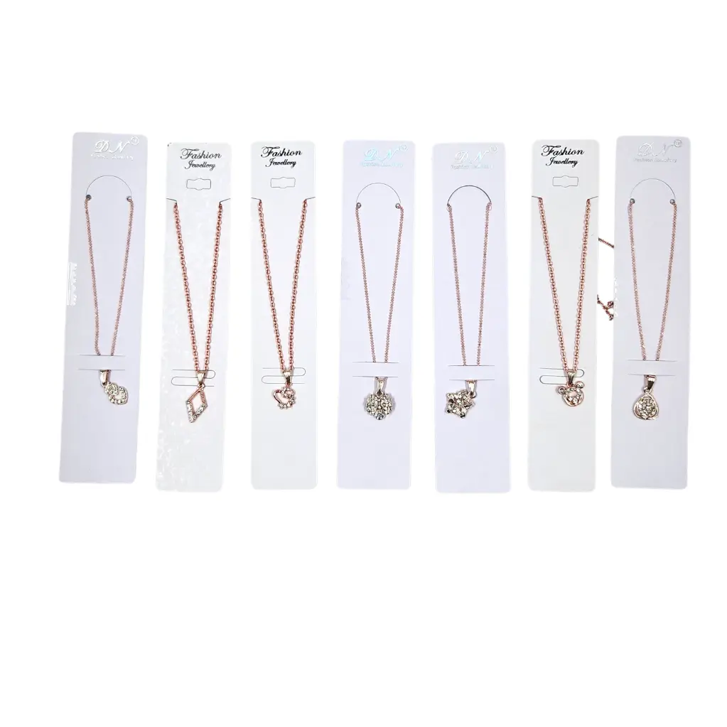Fashion Jewellery Rose Gold Chain With White Stones Locket