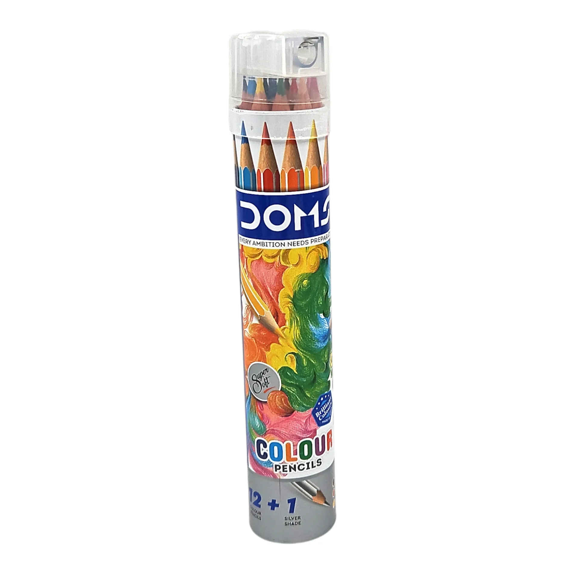 [IX2505158] Doms Super Soft 12 Shades + 1 Silver Shade Color Pencils 