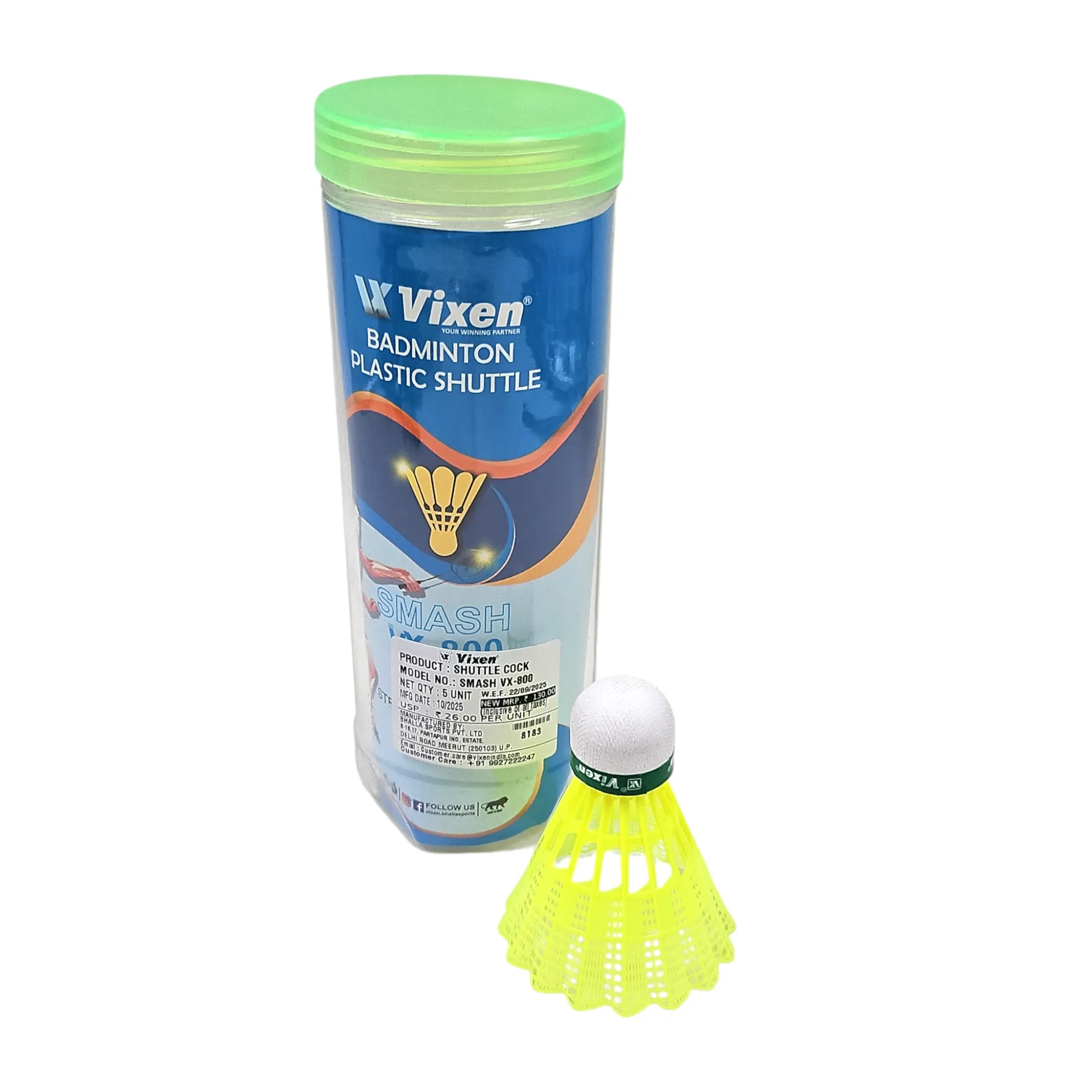Vixen Smash VX-800 Badminton Plastic Shuttle Cocks