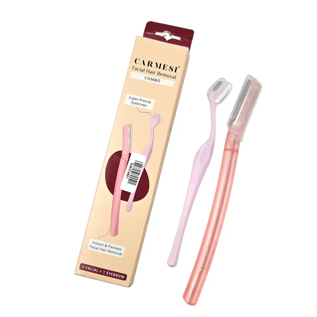 [IX2505169] Carmesi Facial Razor Instant & Painless Hair Removal + Super Precise Eyebrows Combo Pack