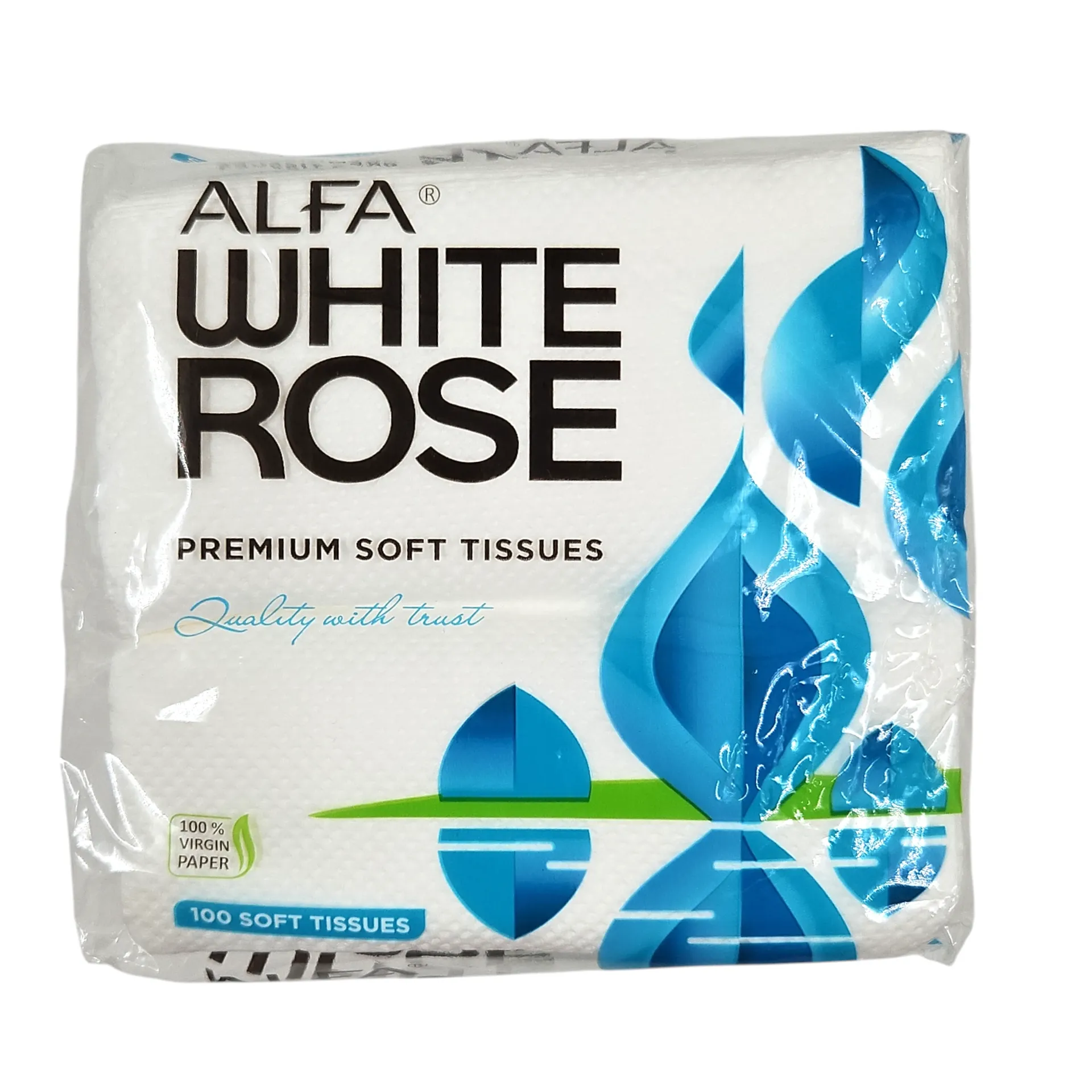 Alfa White Rose Premium Soft Tissues 1 Ply 100 Tissues