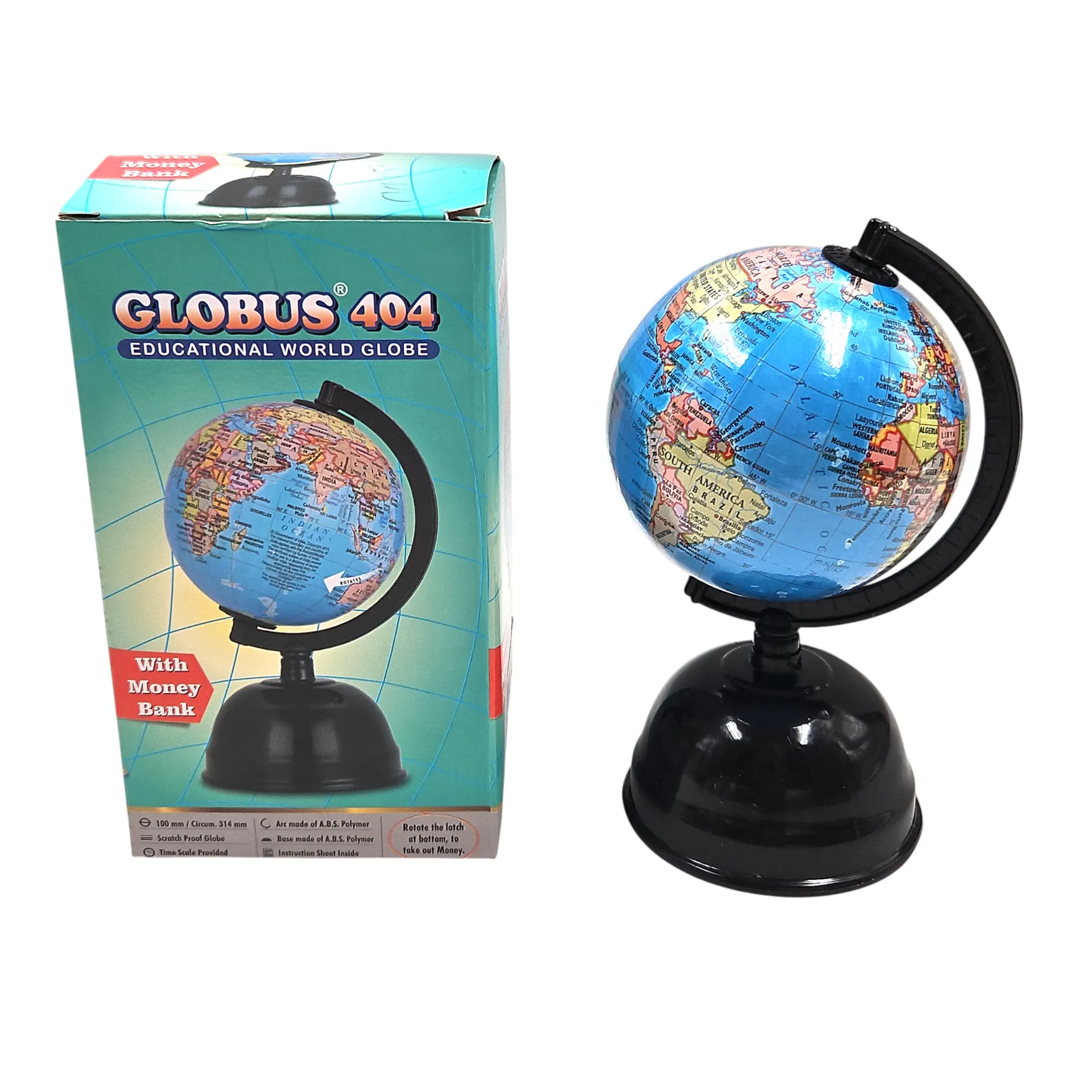 404 Globus Educational World Globe With Money Bank