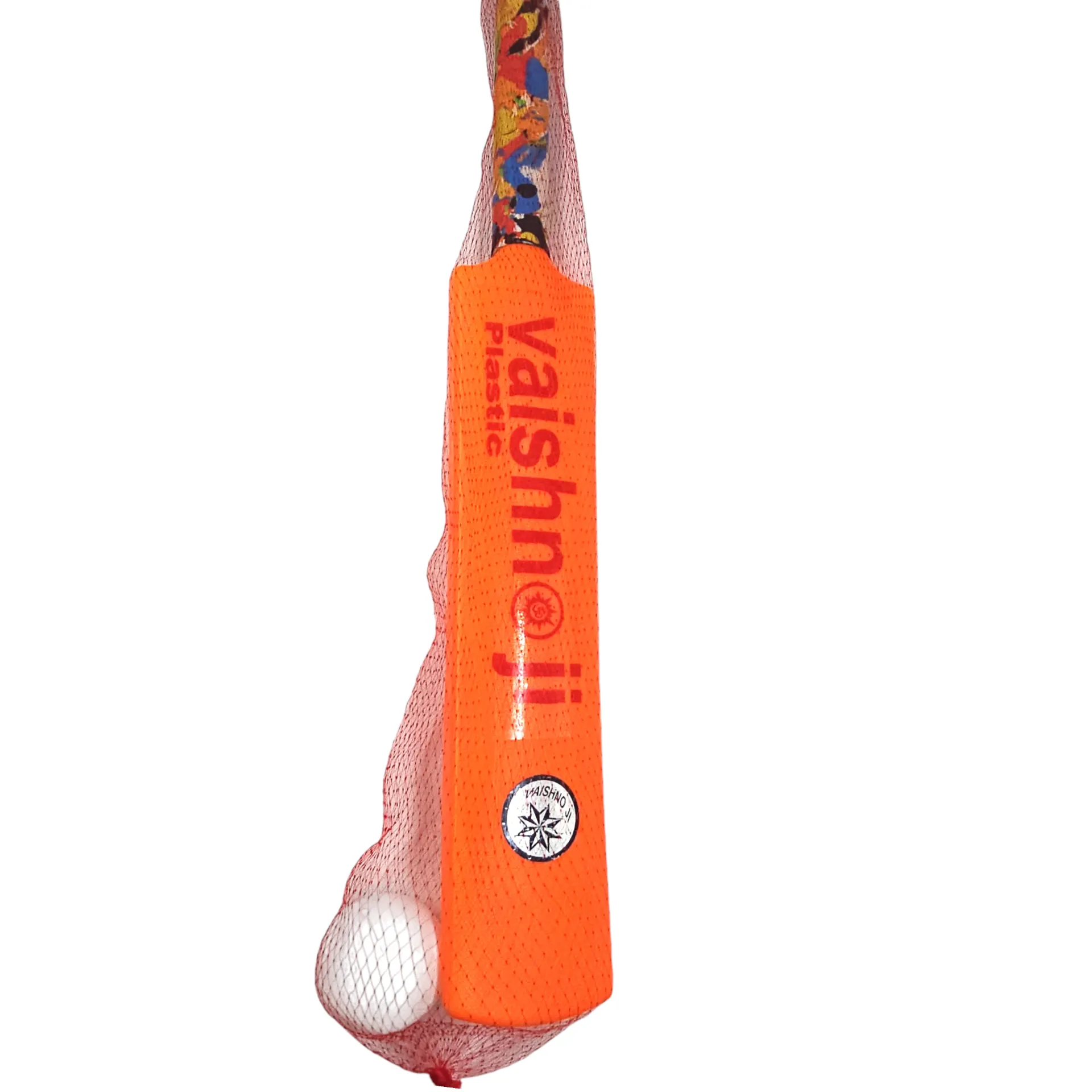 [IX2505284] Vaishno Ji Plastic Bat & Ball (Orange)