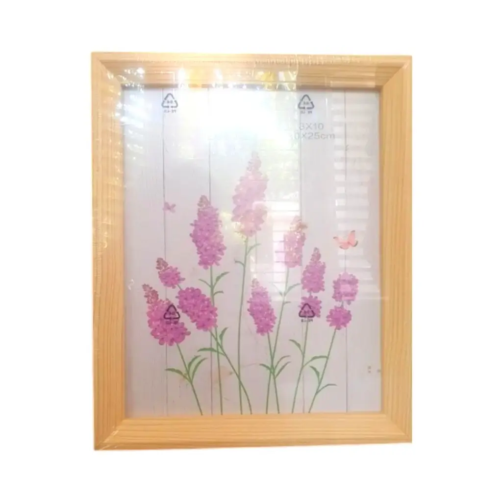 [IX000611] 8 X 10 Wall Photo Blank Frame with Broader Frame & Stand   (Light Wood)