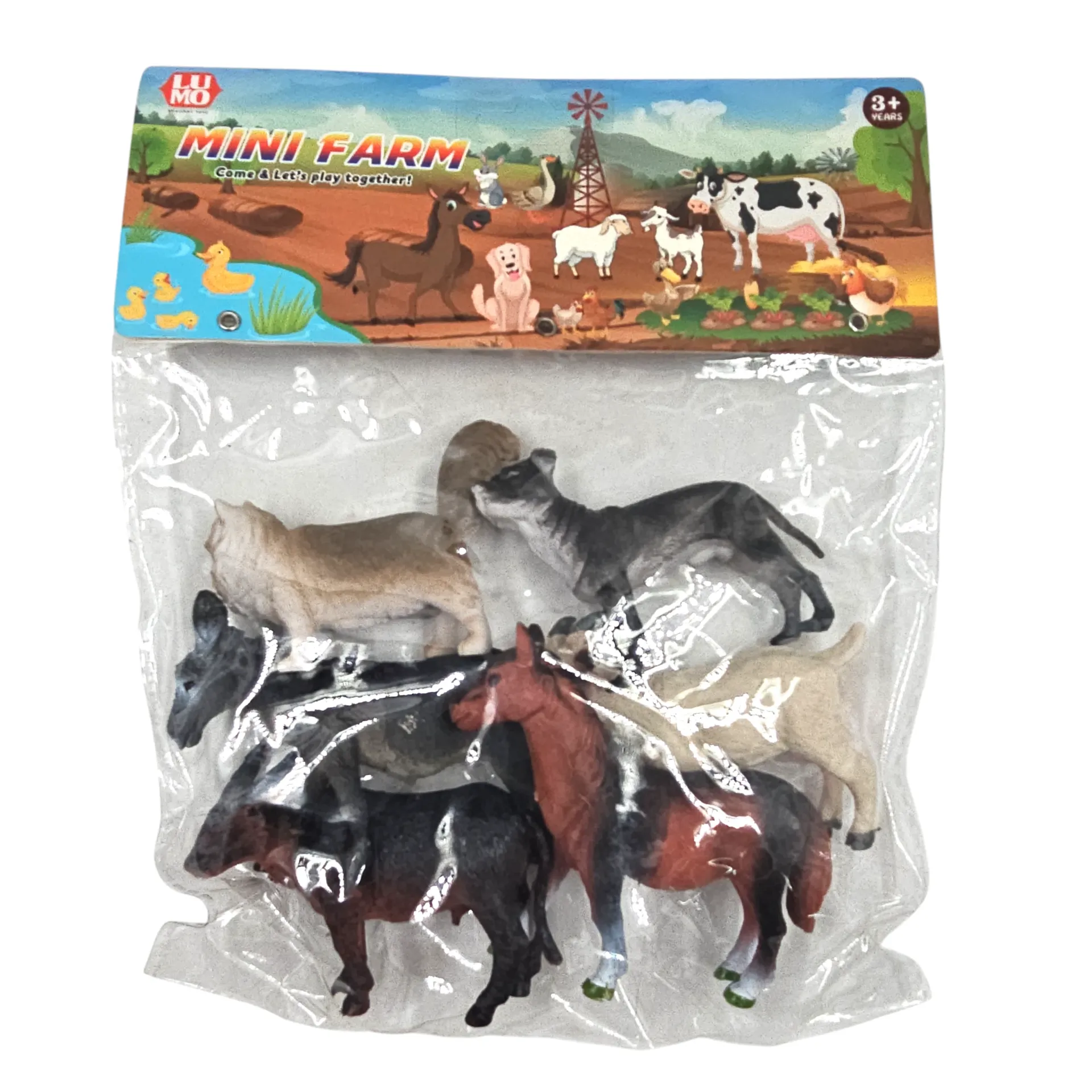 Lumo Mini Farm Animal Toys Big 6 Pcs Set
