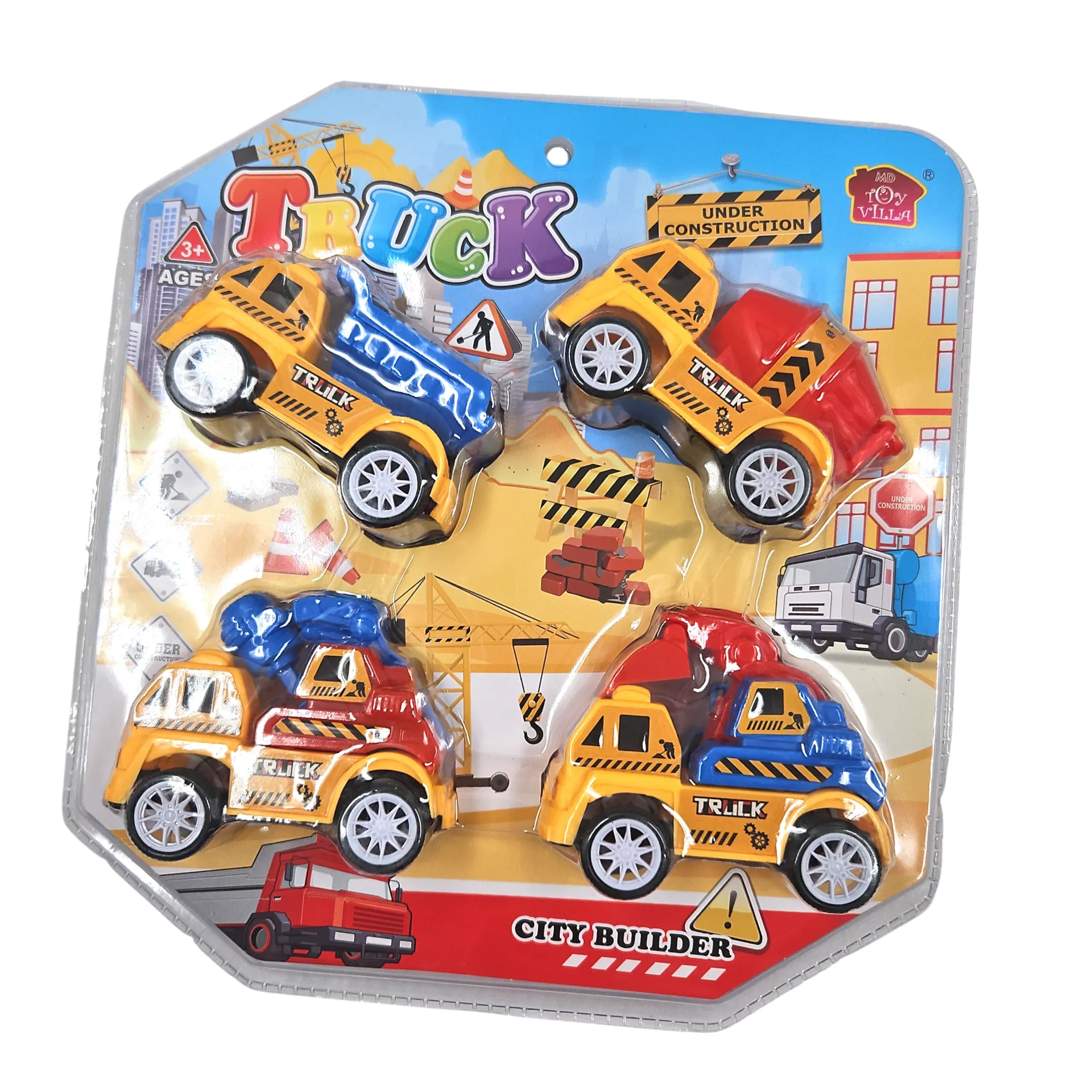 City Builder Truck Under Construction Toys 4 Pcs Set