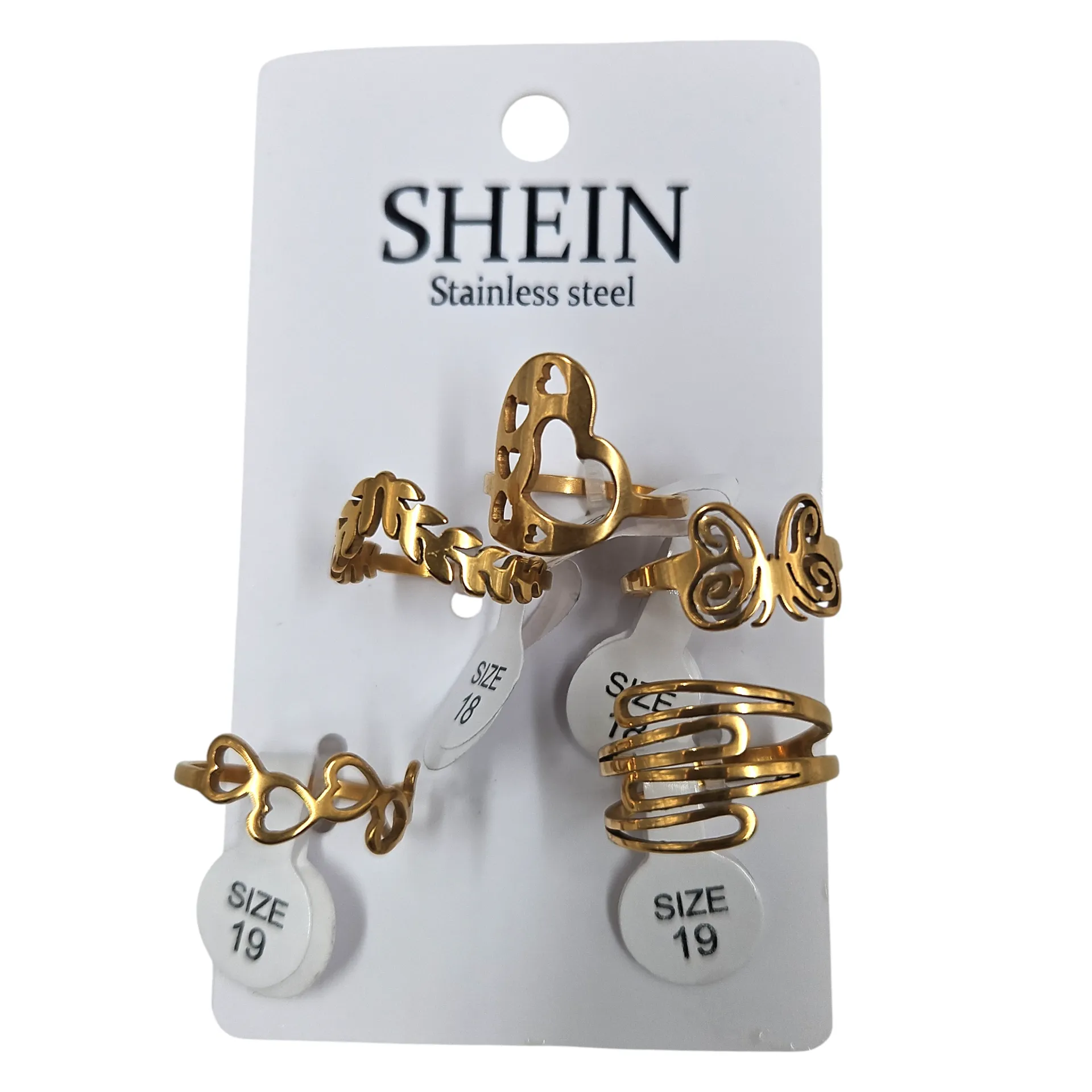 Anti Tarnish Shein Golden Imitation Rings