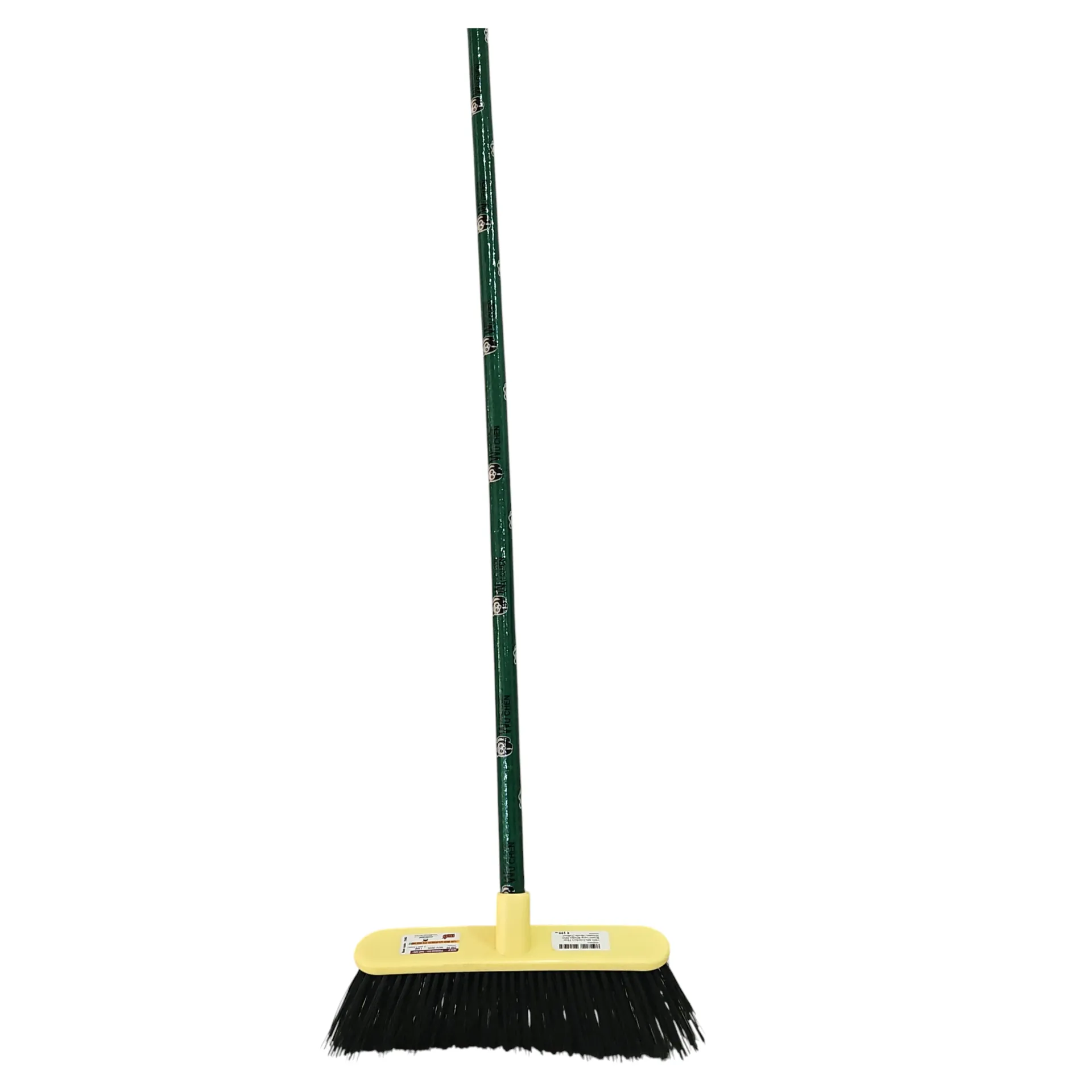 [IX2505398] HEO Alfa Interlock Floor Broom Long Bristles With Wooden Handle (Yellow)