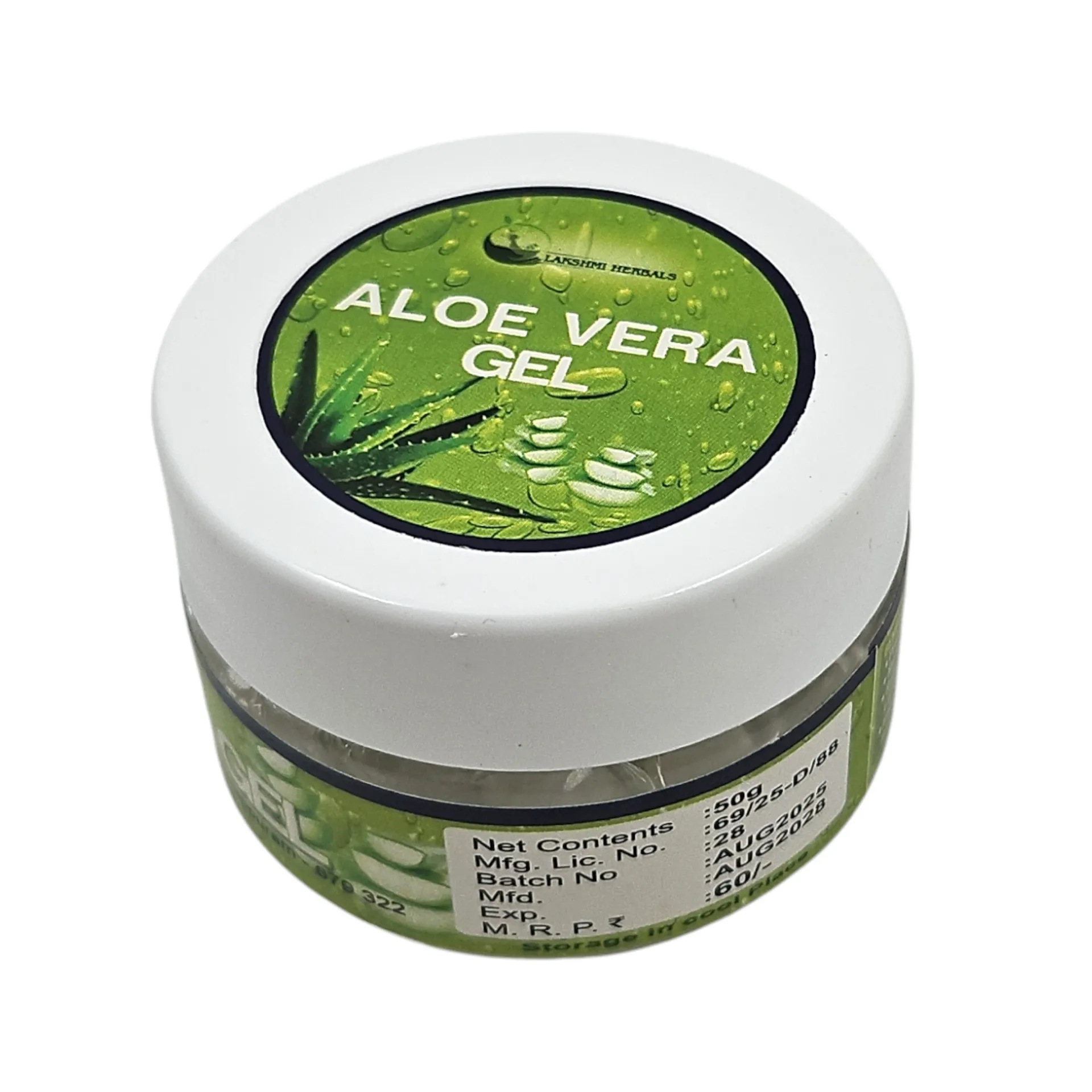 [IX2600001] Lakshmi Herbals Aloe Vera Gel For Hydrated Skin & Hair 50g