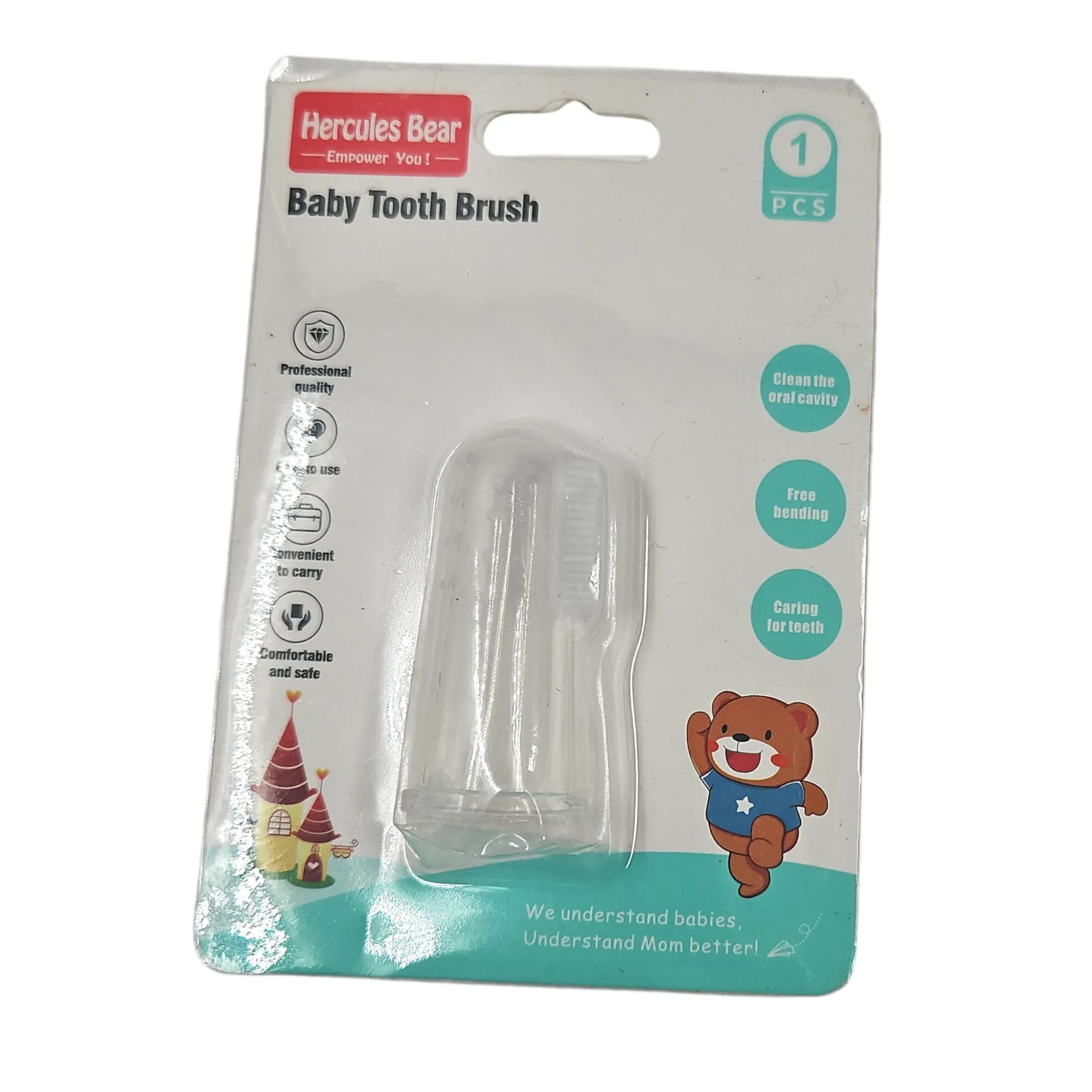 Hercules Bear Baby Silicone Finger Tooth Brush 0+ Months