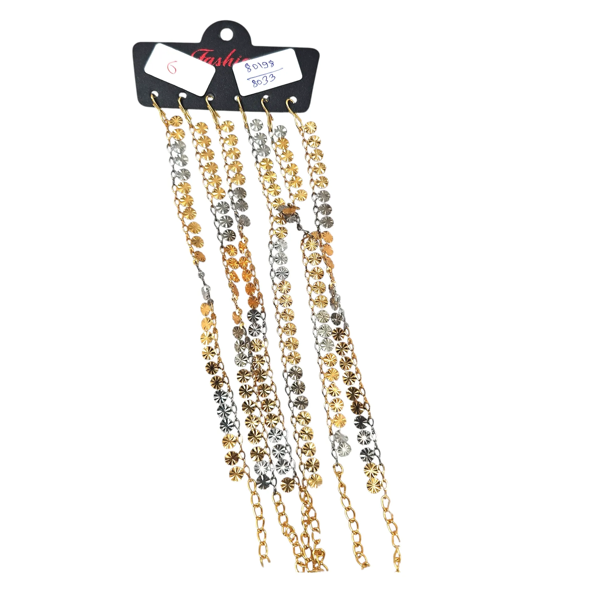 Silver & Golden Plated Hanging Flower Golden Bracelet