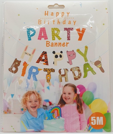 [IX000086] Birthday Banner Animal Theme 
