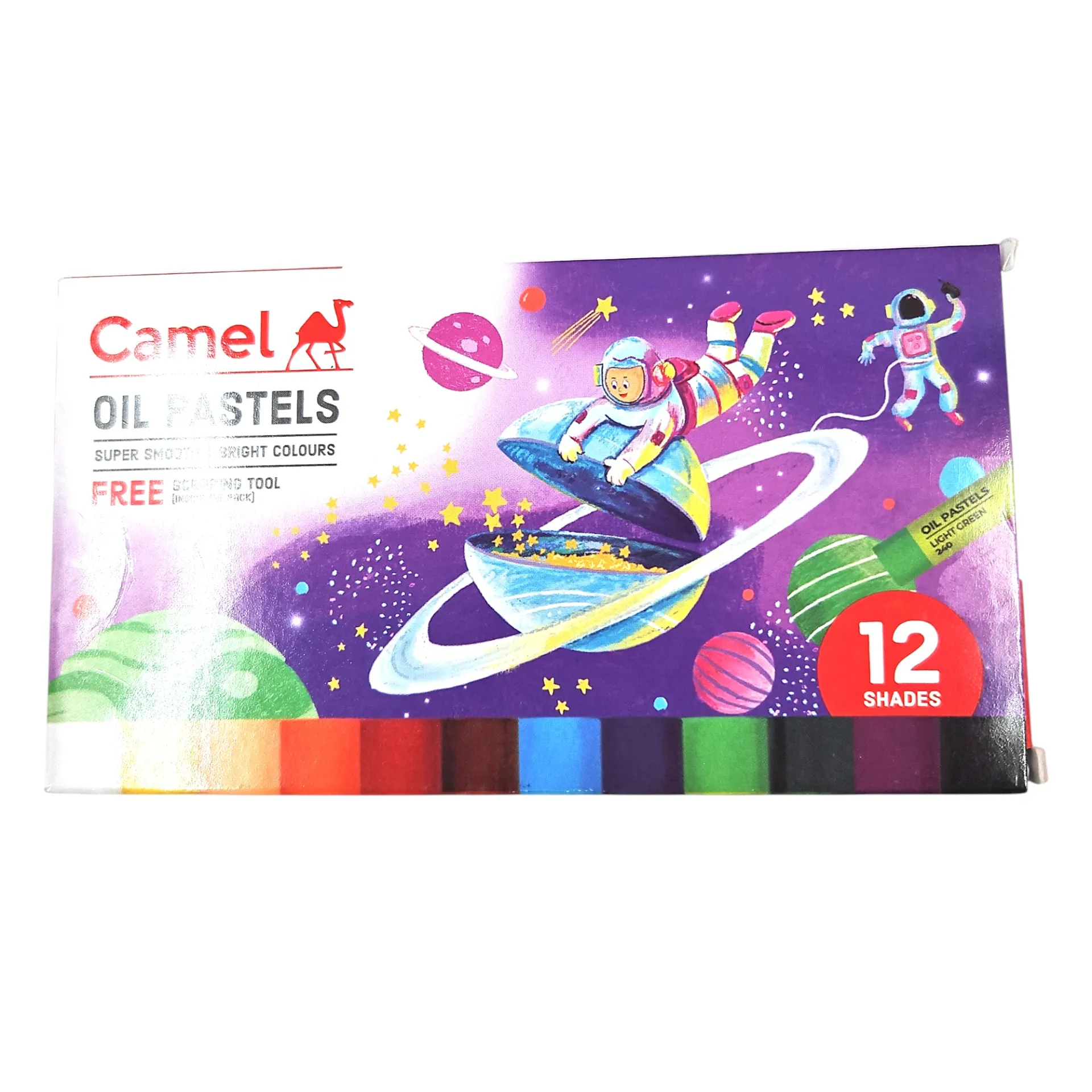[IX2600113] Camel Oil Pastels 12 Shades Free Scraping Tool