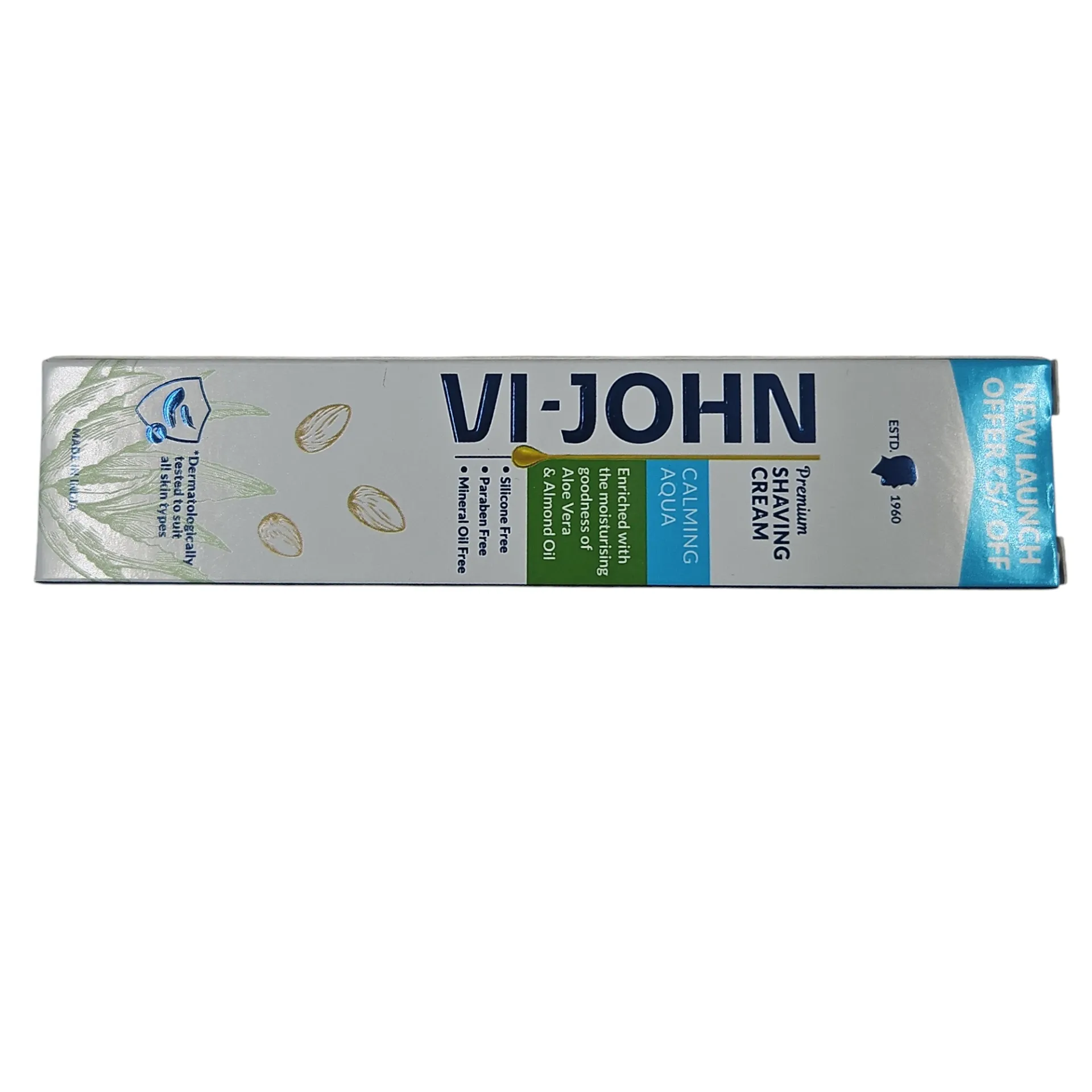 [IX2600115] VI-John Calming Aqua Premium Shaving Cream 25g