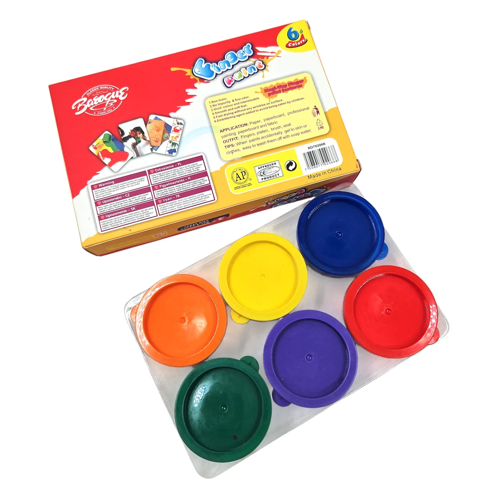 [IX2600180] Finger Paint 6 Colors Each 35ml MRP 140