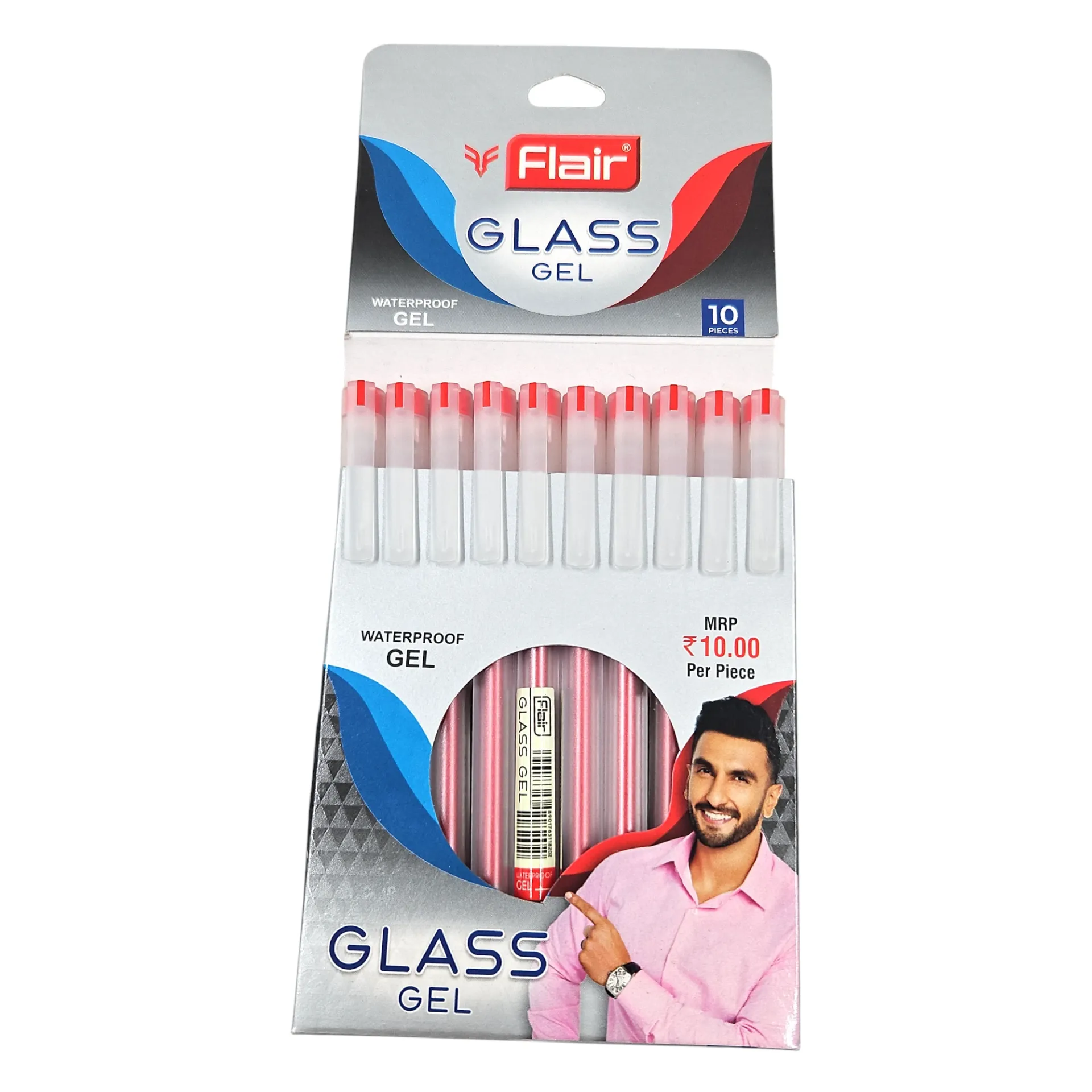 [IX2600182] Flair Glass Waterproof Gel Pen Red