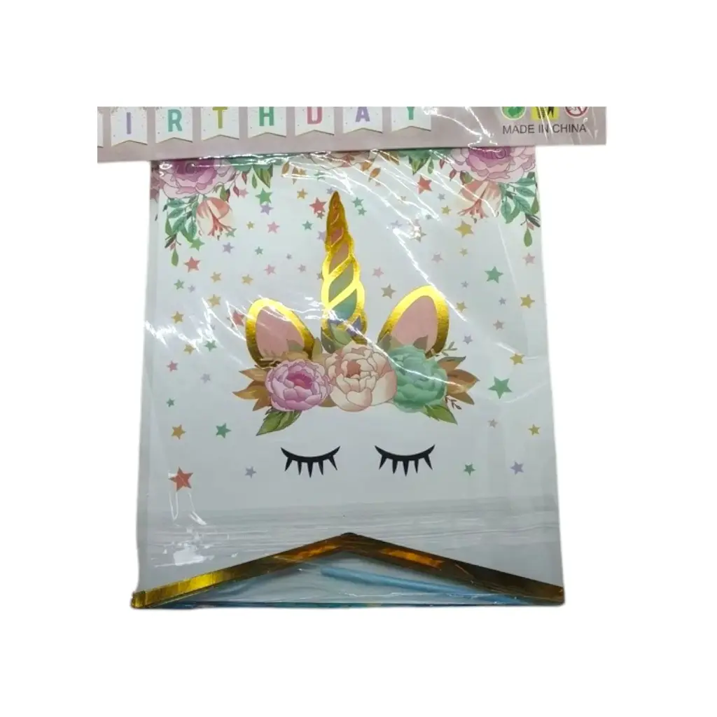 [IX000087] Birthday Banner Unicorn Theme 