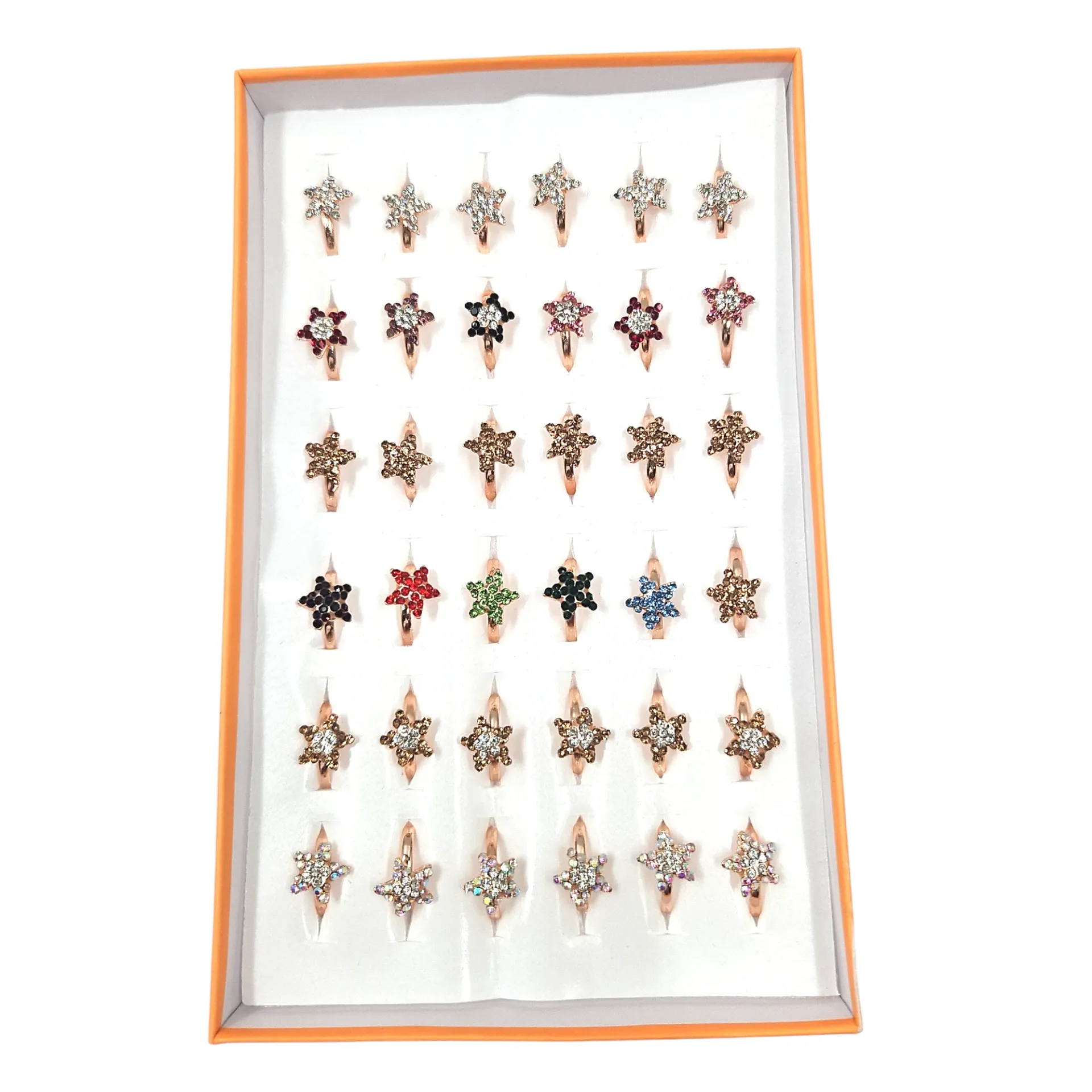 Adarsh NX Star Shaped Colored Stone Rings