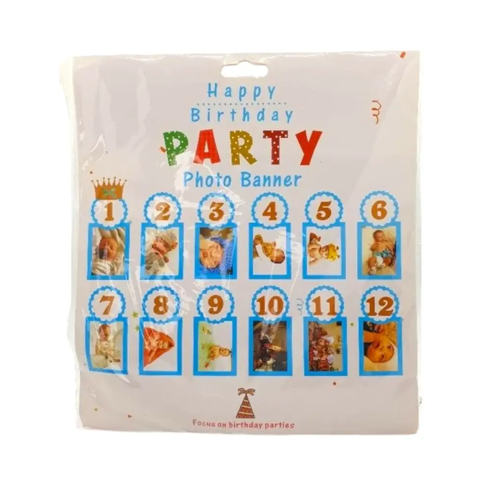 [IX000088] Party Photo Banner 1-12 Months 