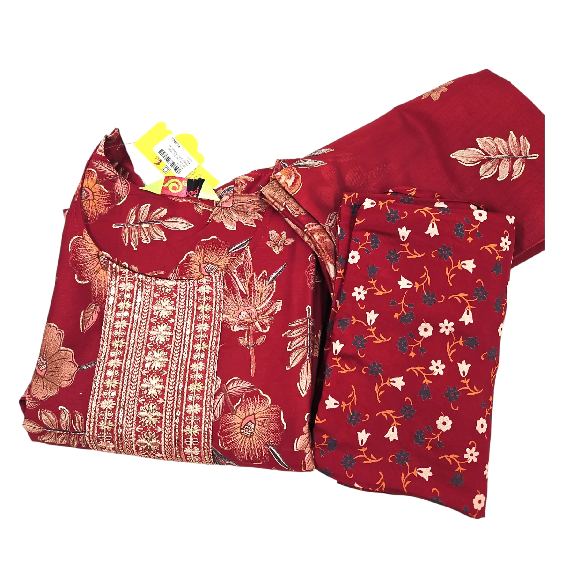 1008 N-E 90 Zoya Muslin Printed 3 Pcs Churidar Set 3XL