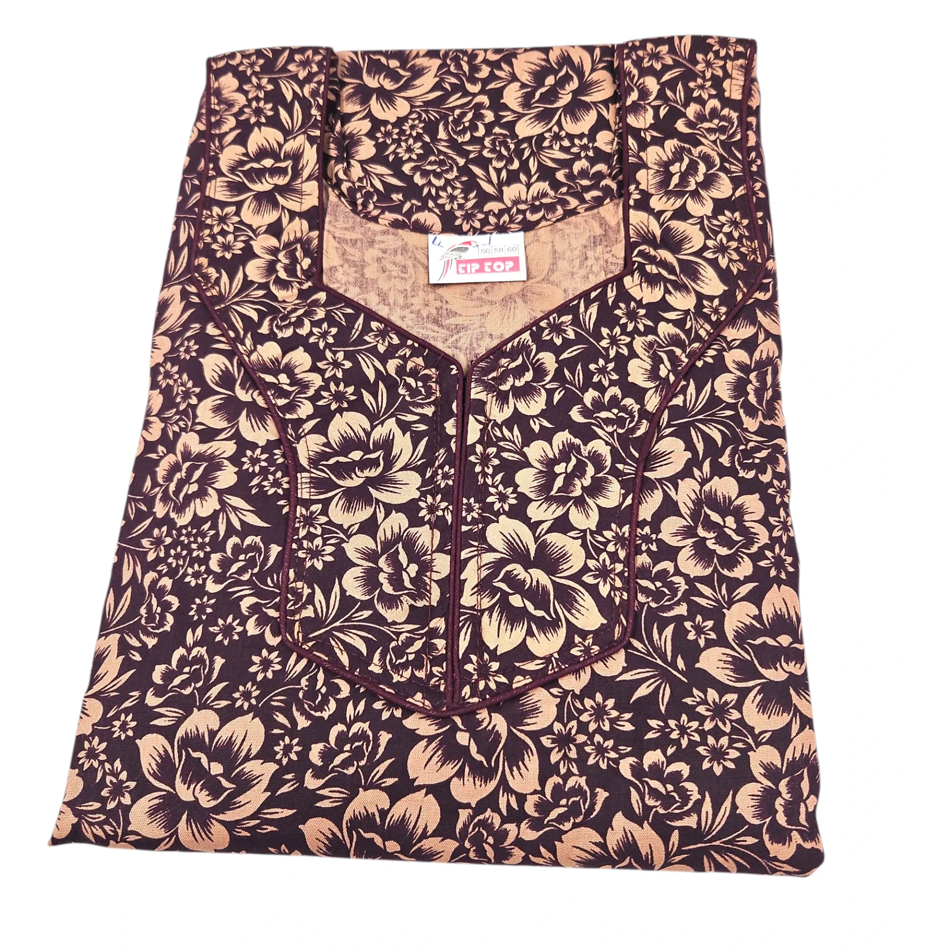 Tip Top Floral Printed Full Sleeve Colored Cotton Maxi 56