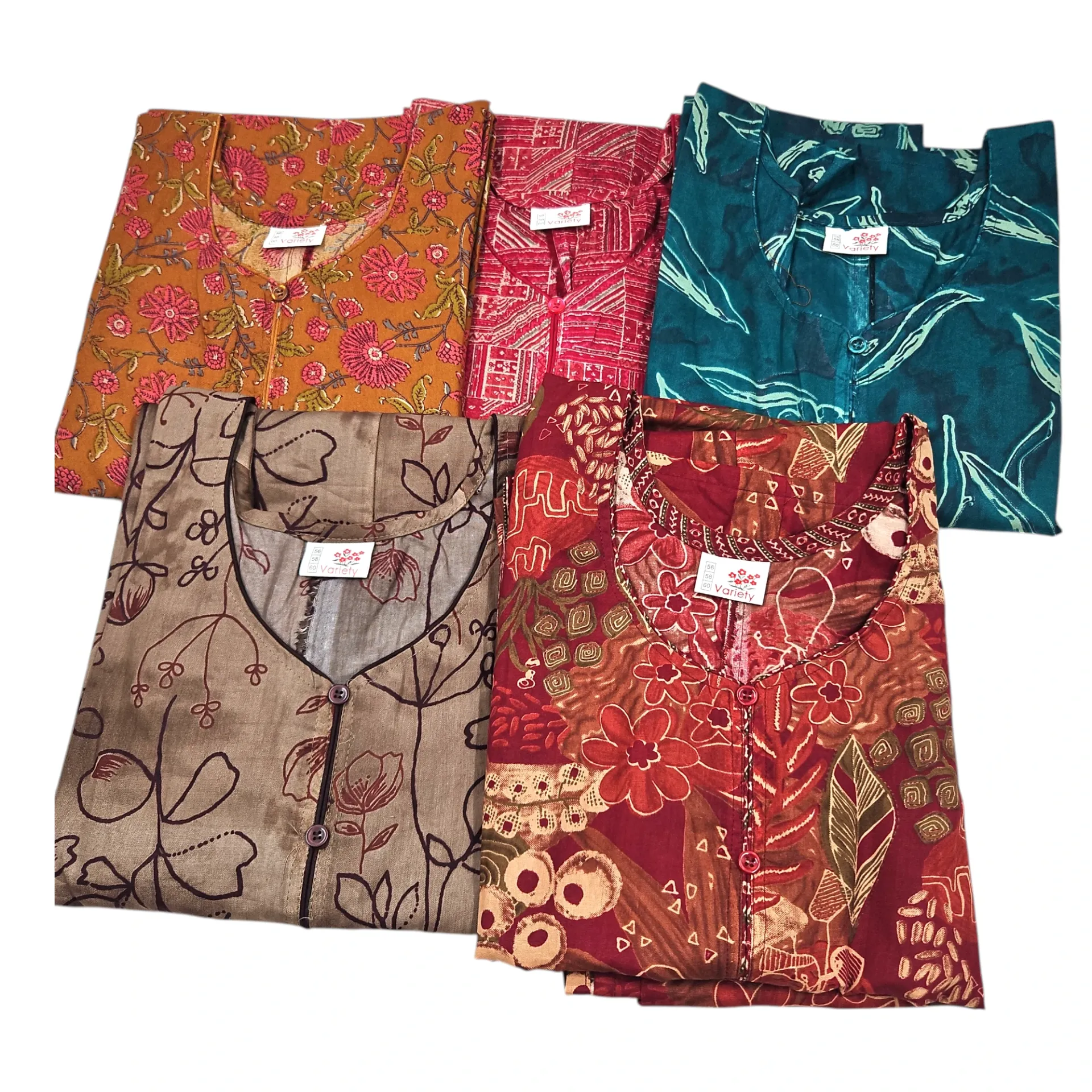 [IX2600340] Variety Printed Cotton Kurthi Top Free Size