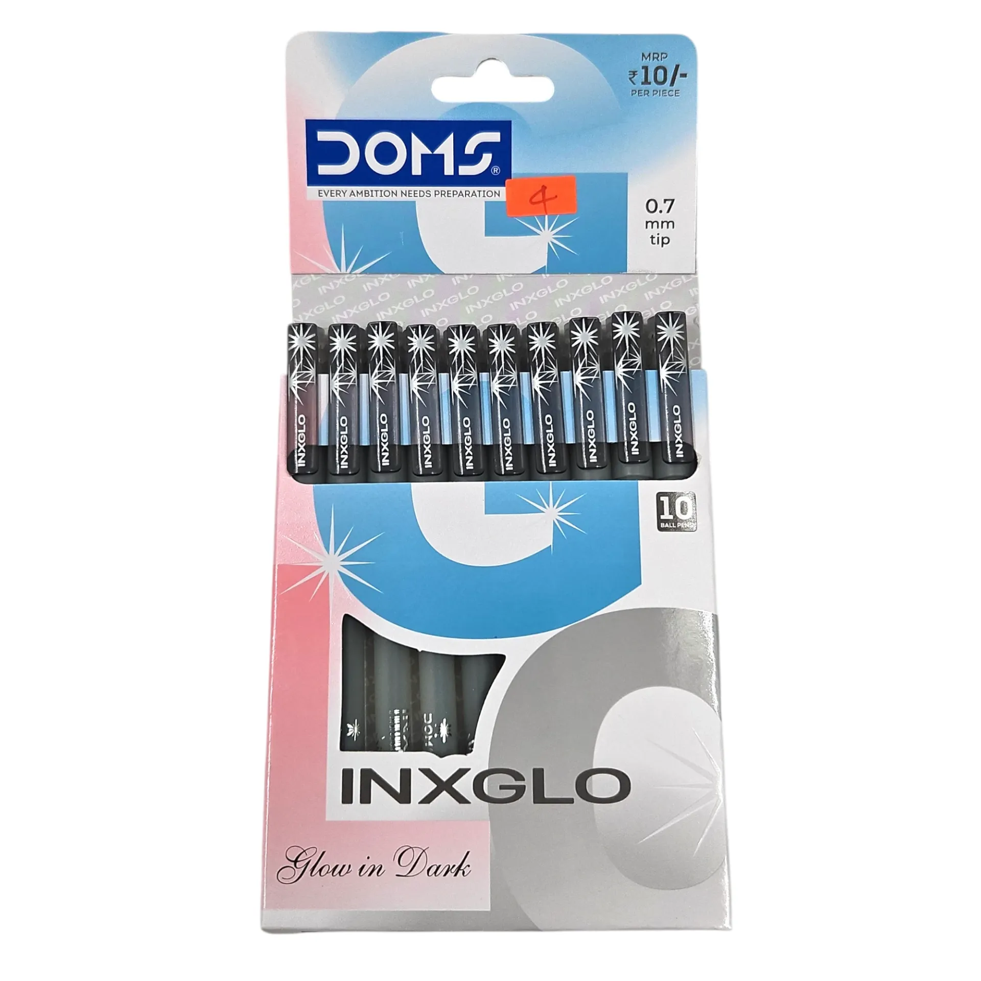 [IX2600361] Doms Inxglo Glassy Ball Pen 0.7mm Black
