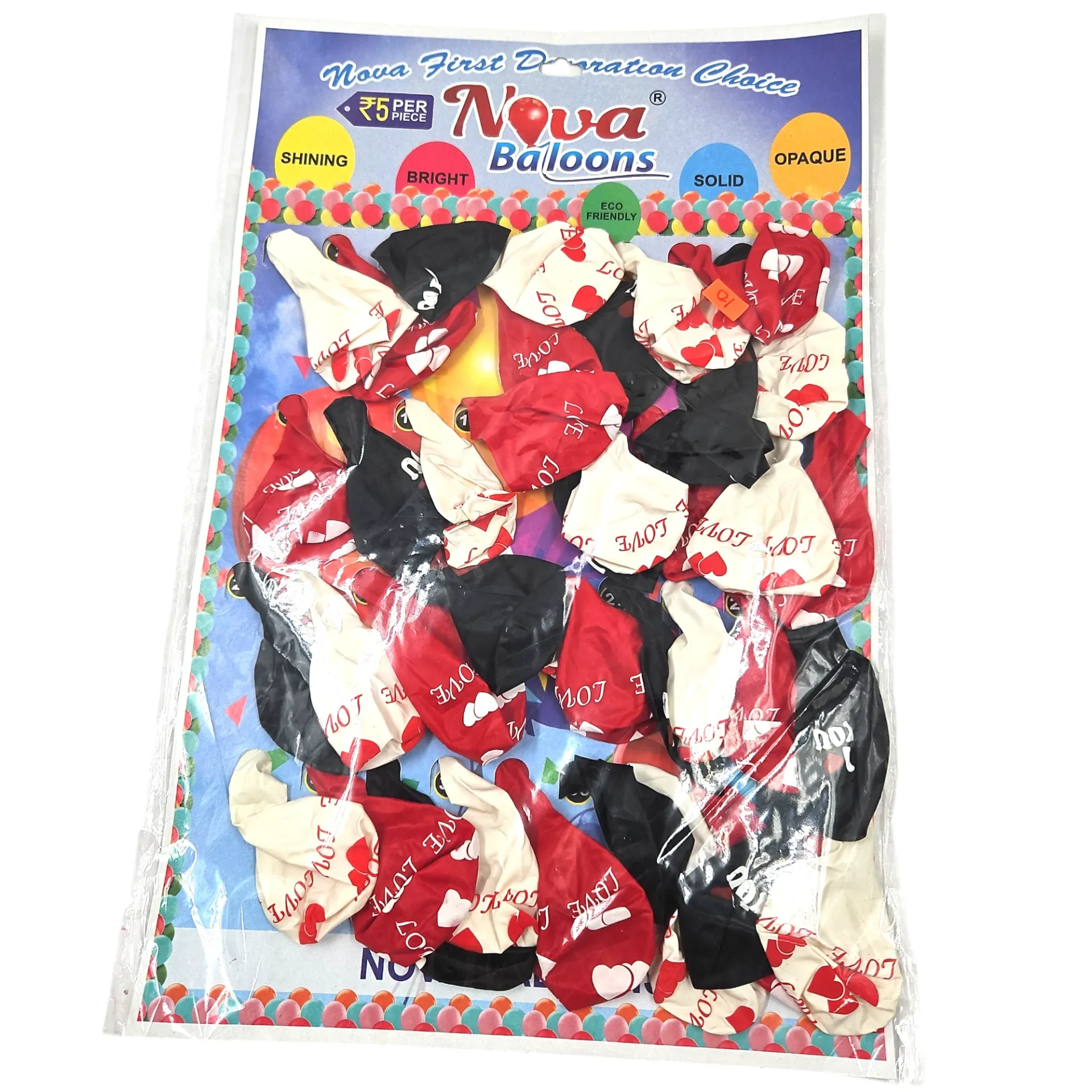Nova Love You 3 Color Balloons 1's MRP 5