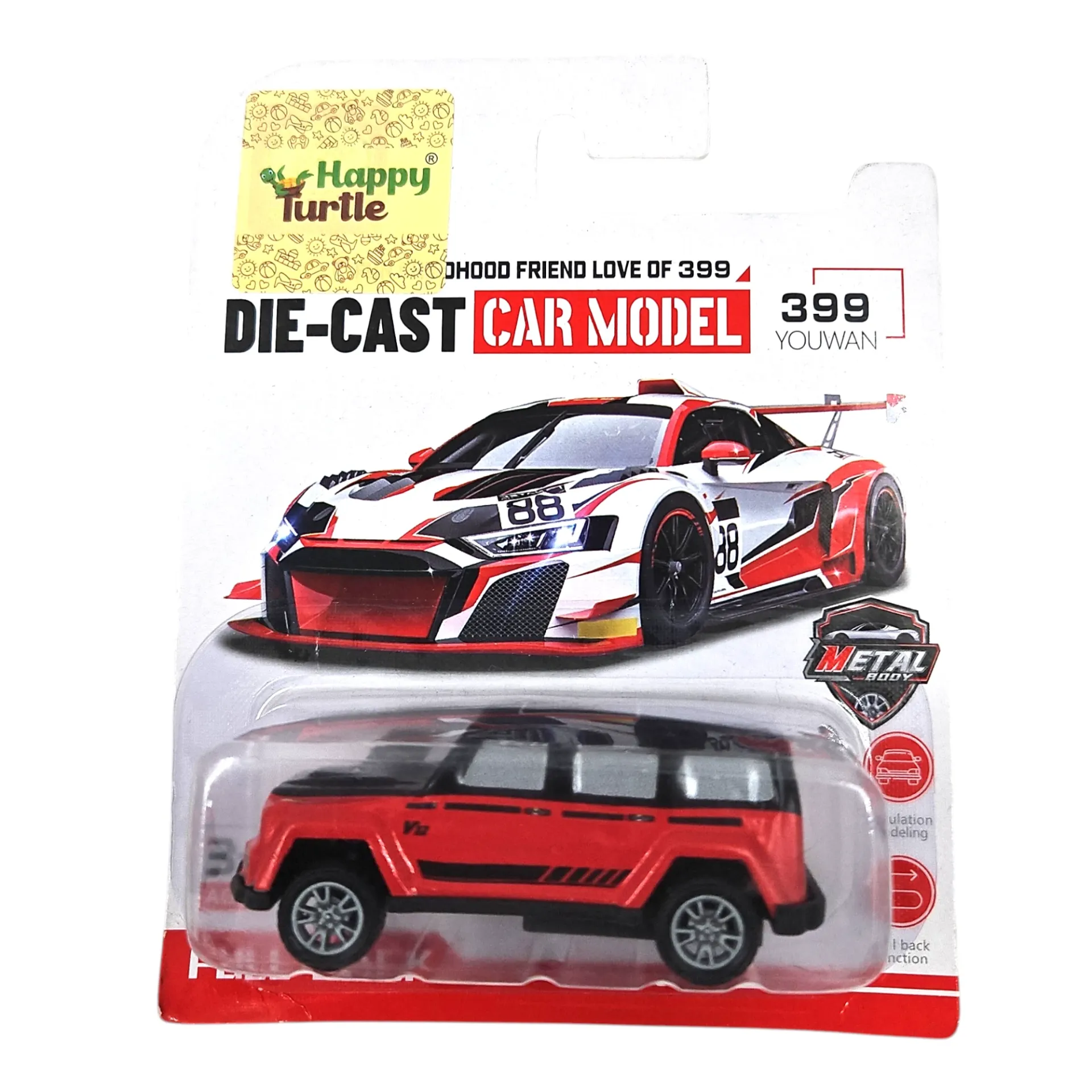 399 Youwan Simulation Model Pull Back Function Series Die Cast Car