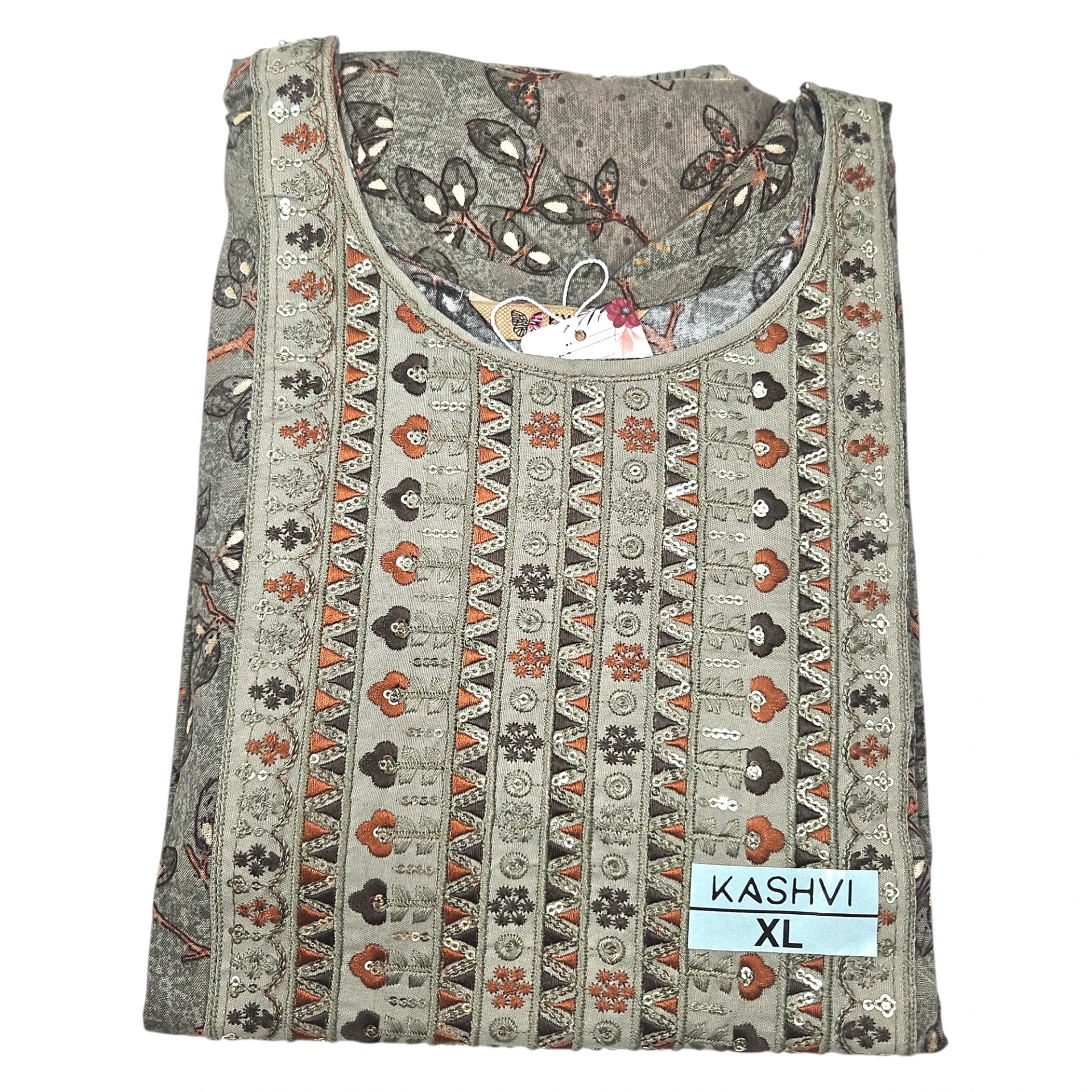 1003 N-T 15 Kyra Kashvi Muslin Printed 3 Pcs Churidar Set XL