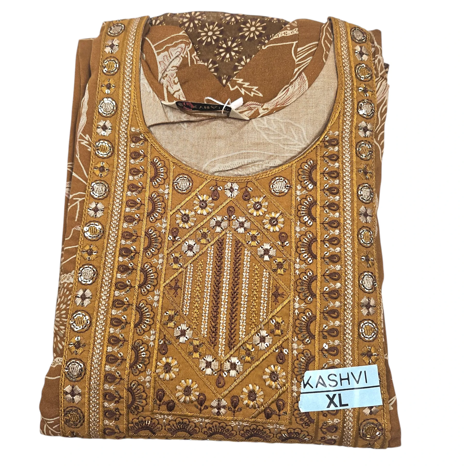 1004 N-T 15 Kyra Kashvi Muslin Printed 3 Pcs Churidar Set XL